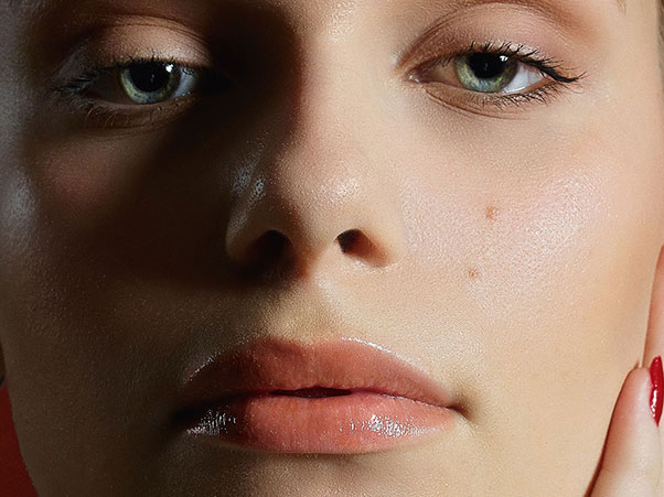 up close of a womans face