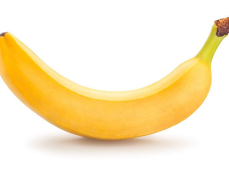 single banana isolated