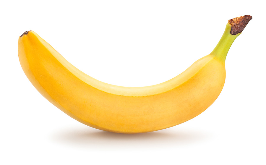 single banana isolated