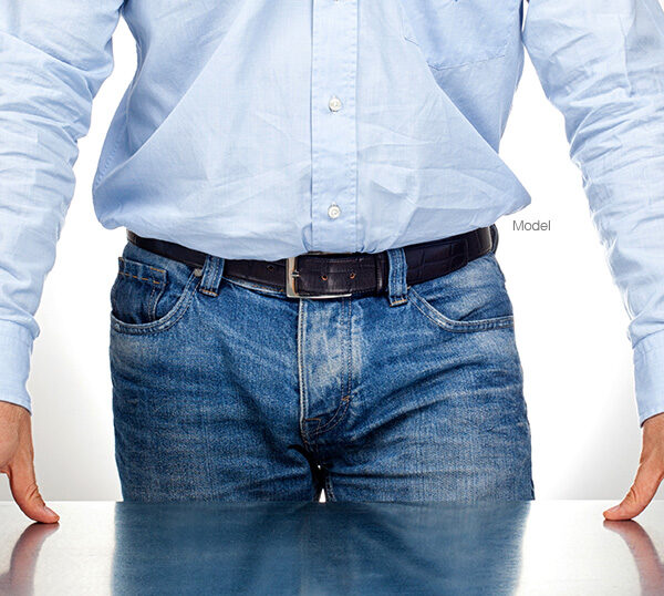 Man in jeans and a blue button up