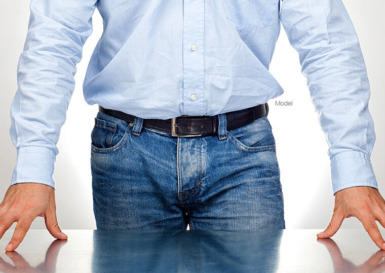 Man in jeans and a blue button up