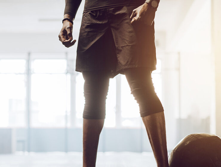 A man working out at the gym