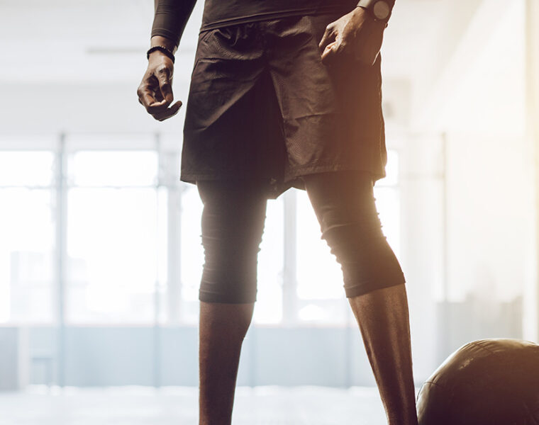 A man working out at the gym