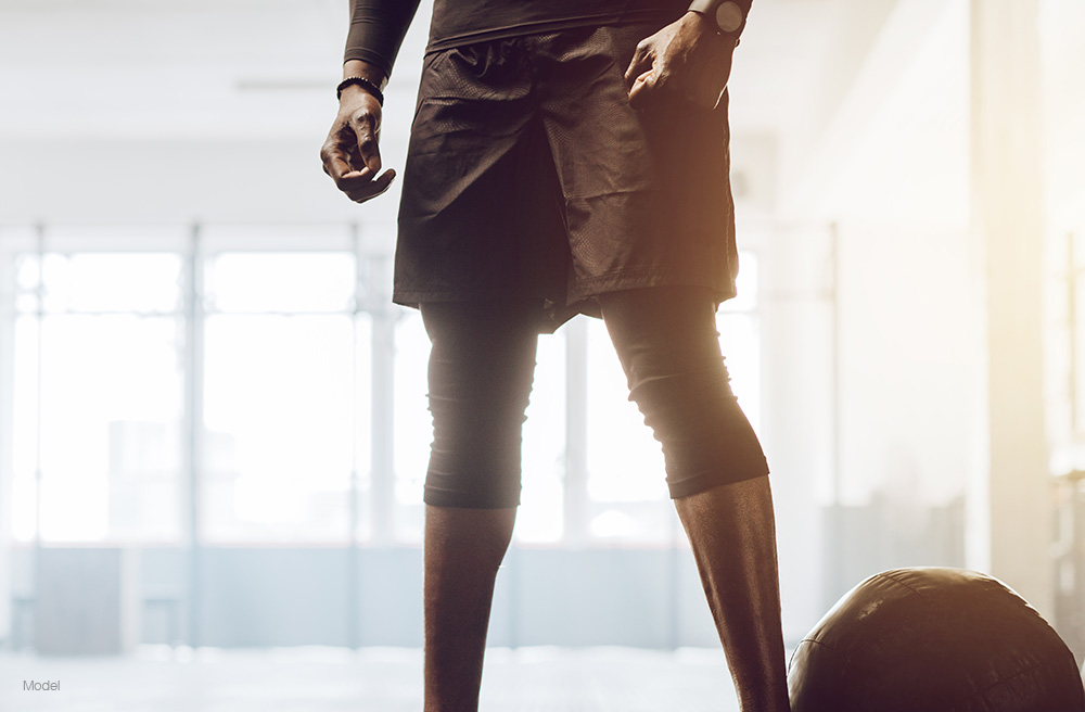 A man working out at the gym